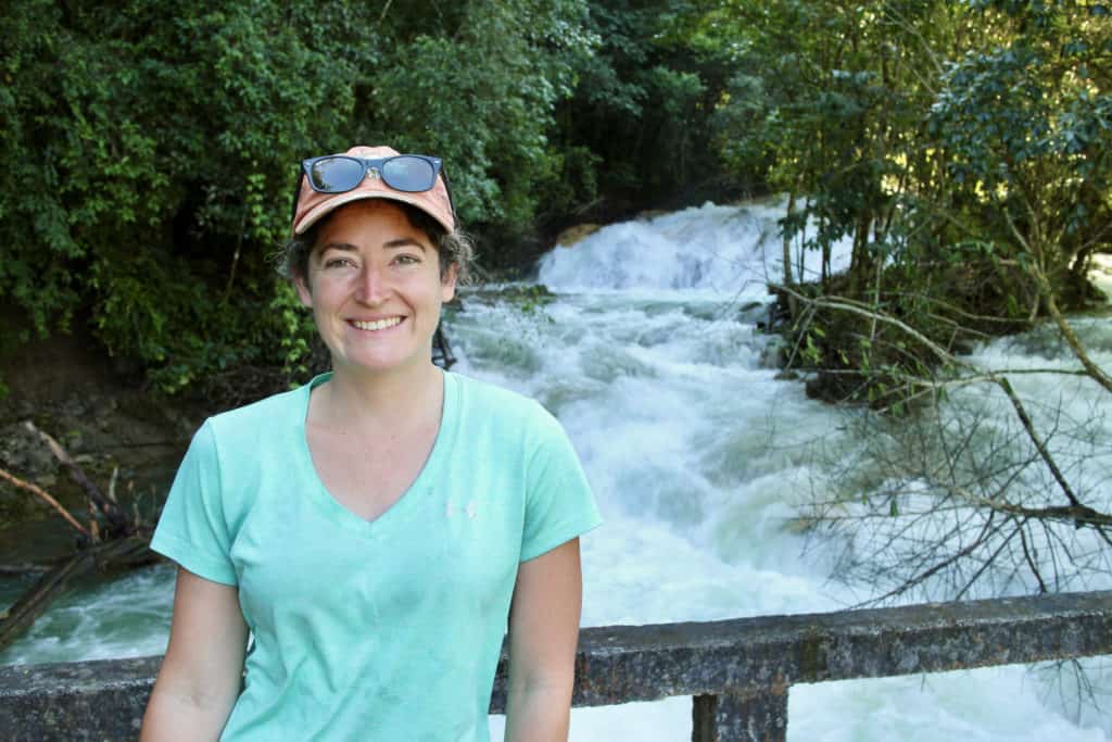 Yvonne at Rio Salch'ila' Laguna Brava Yalambojoch