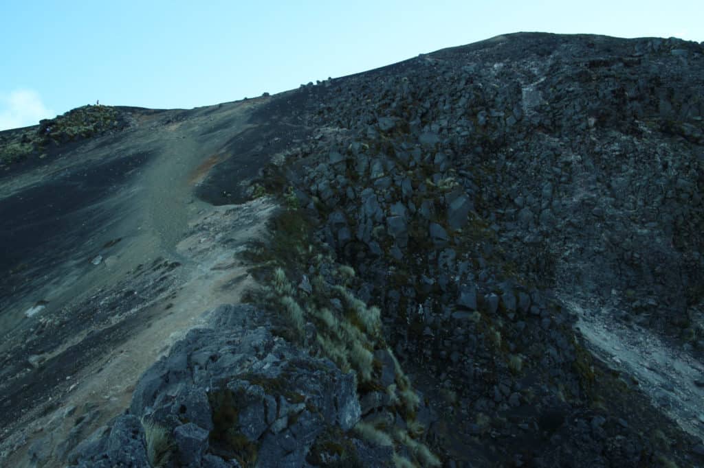Zona volcánica en el volcán de Acatenango