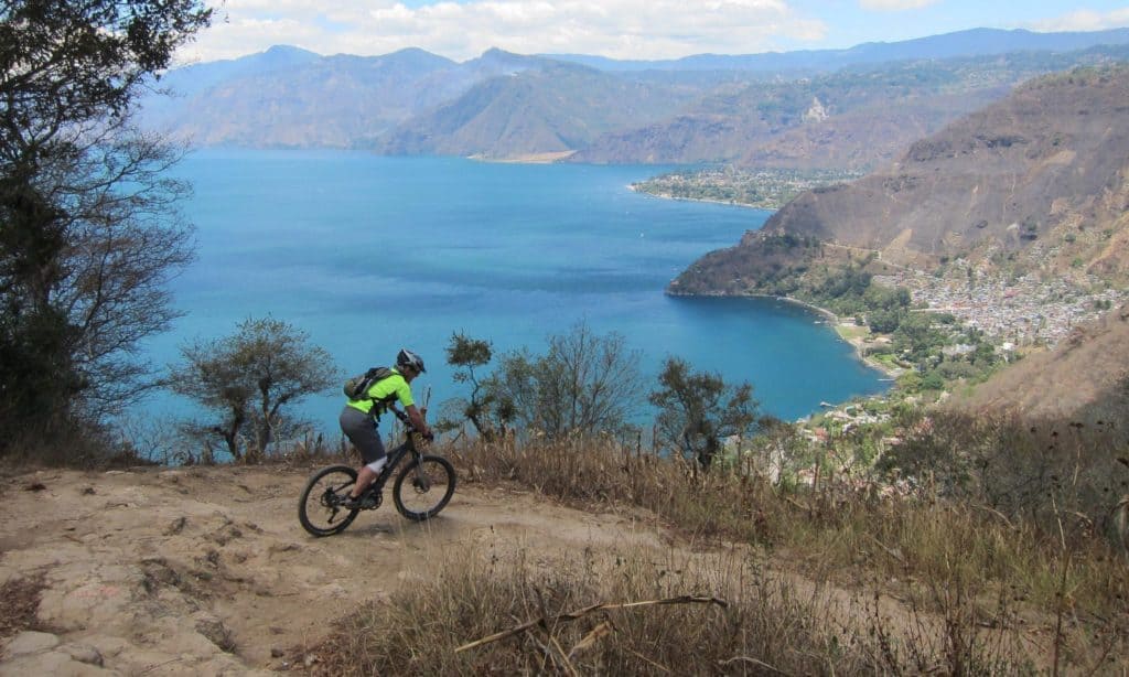 Biking down to Santa Catarina Palopó, Lake Atitlán