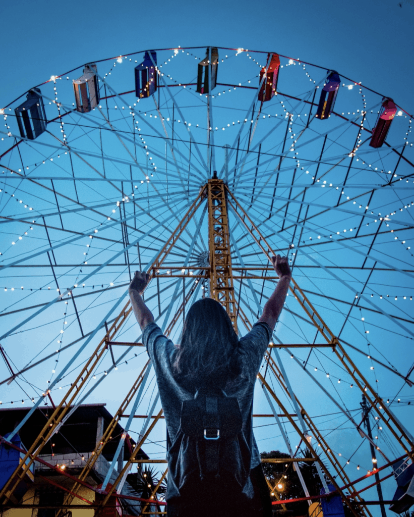 The ferris wheel at the Sololá town fair