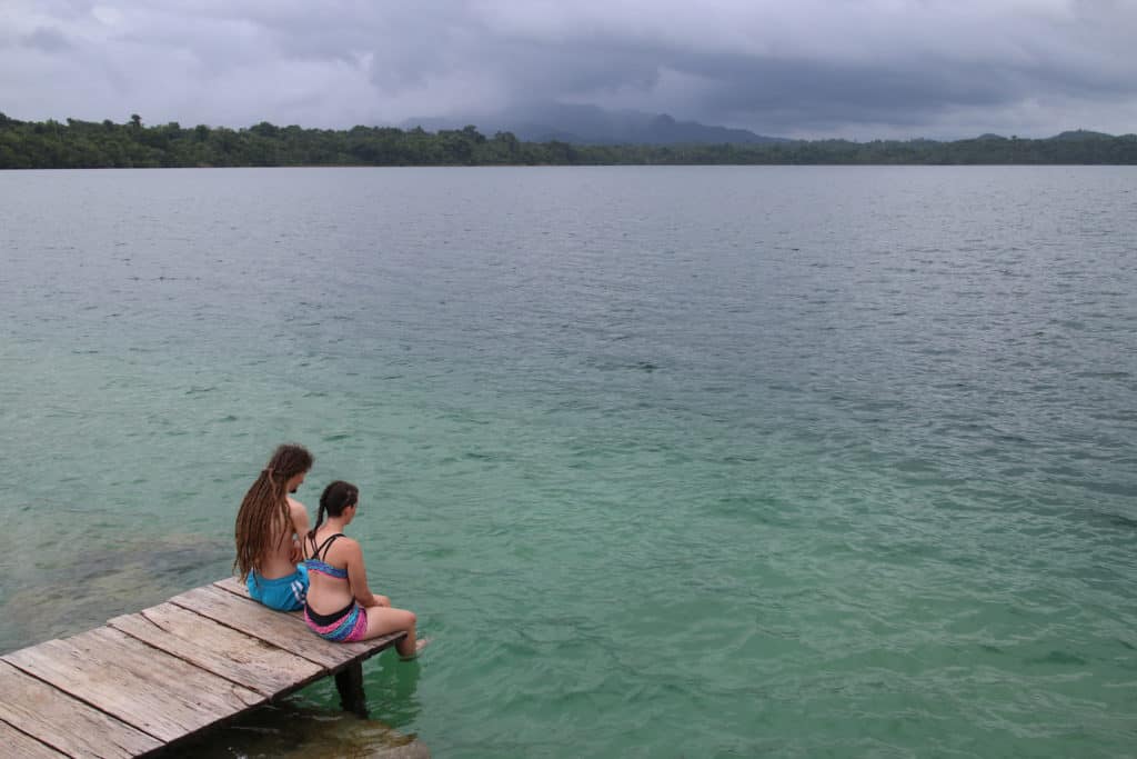 Stormy skies over Laguna Lachuá National Park