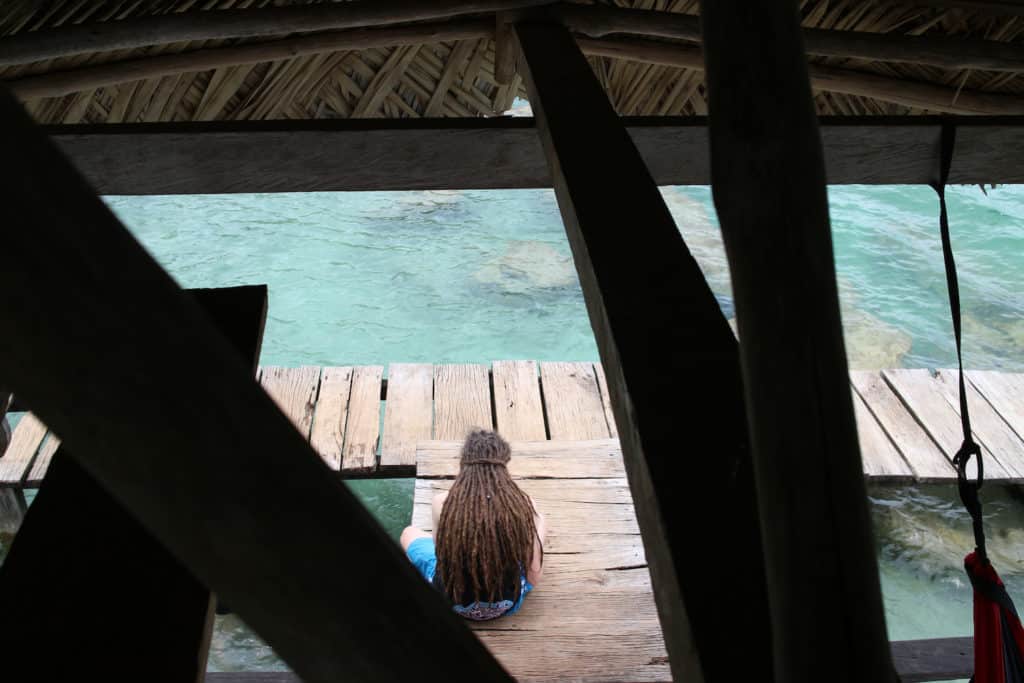 Hanging out on the docks at Laguna Lachuá National Park