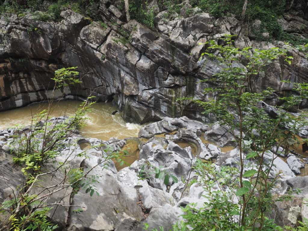 Beautiful limestone rocks carved into strange shapes at El Boquerón Izabal