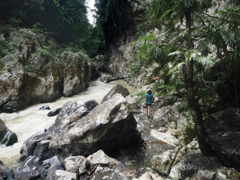 Reserva Natural Cañon Seacacar - justo antes del lugar donde entramos para hacer tubing en El Boquerón