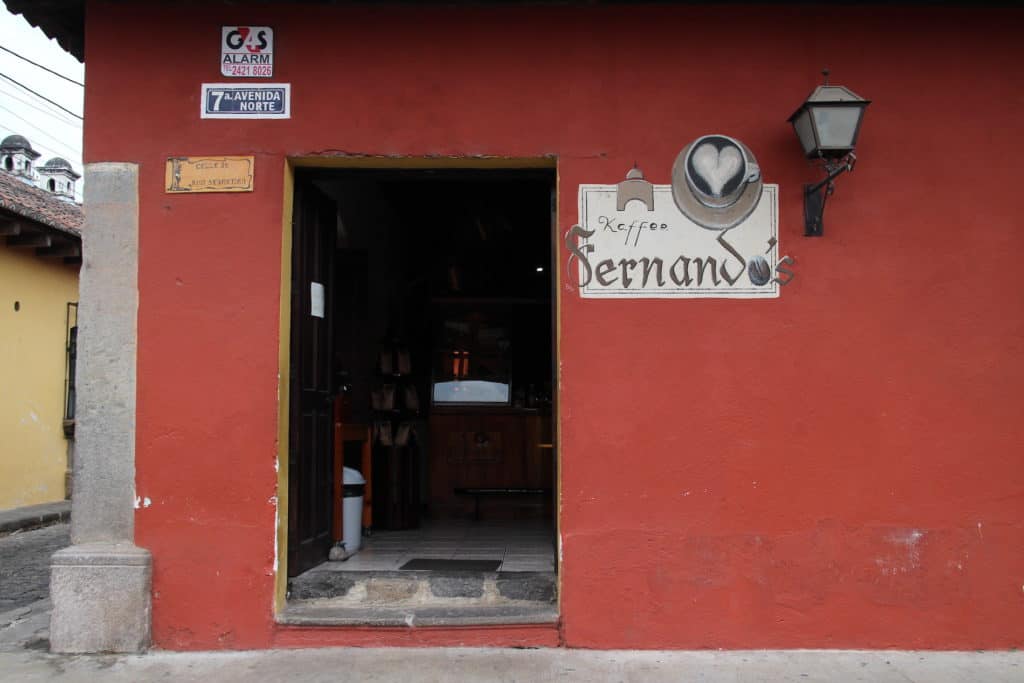 Fernandos Kaffee in Antigua Guatemala