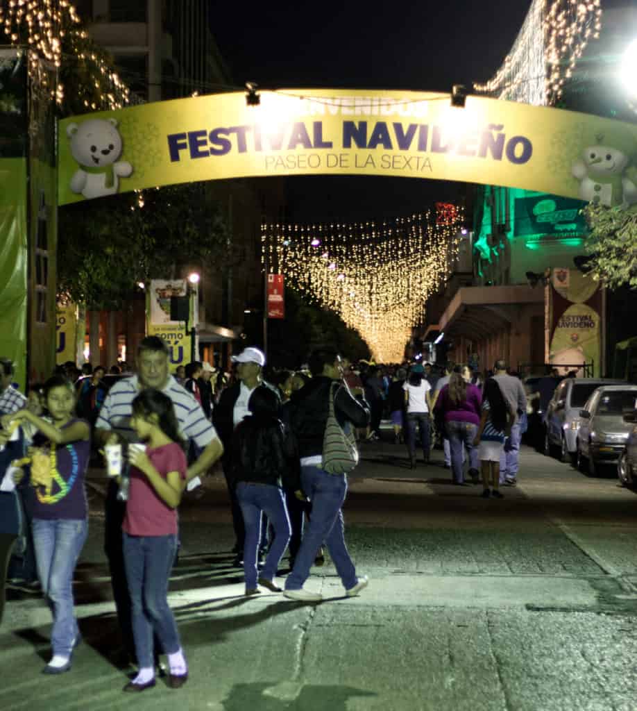 Christmas festival on sixth avenue in Zone 1 Guatemala City