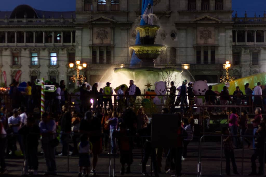 Crowds enjoy the Christmas Festival in Zone 1 Guatemala City