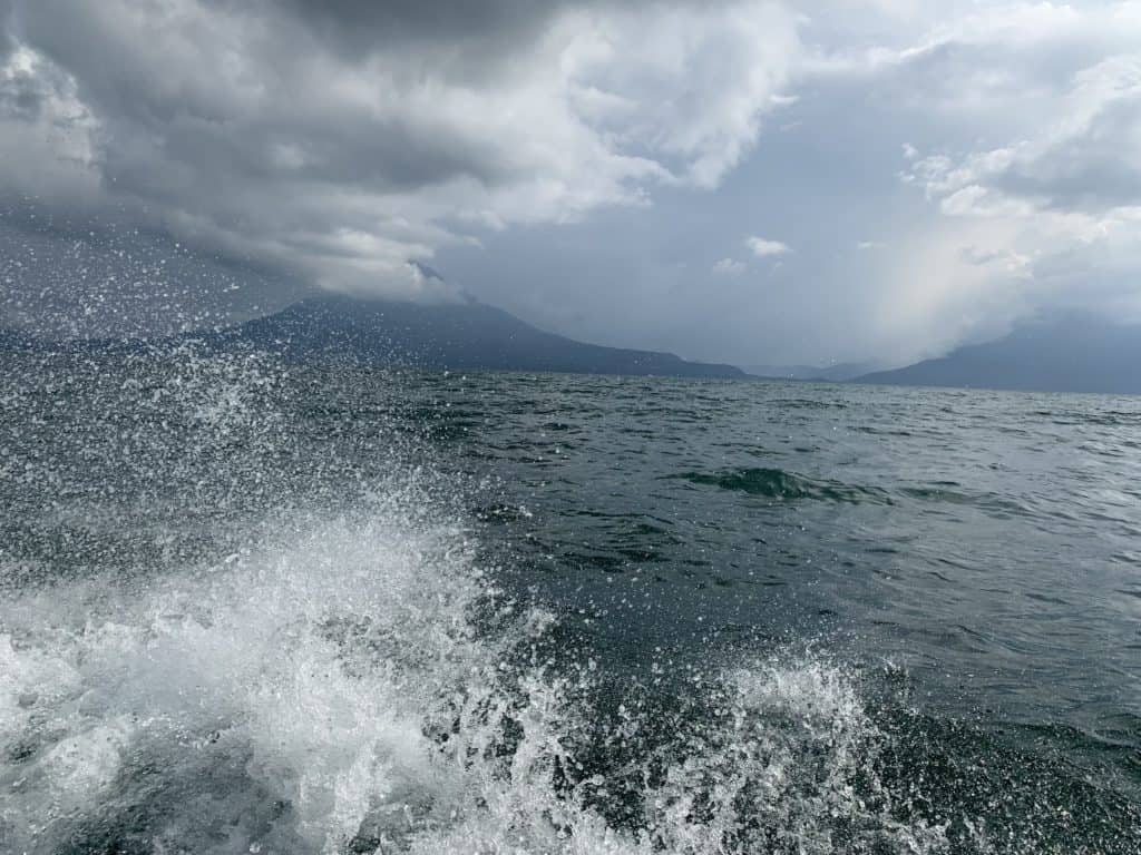 Boat en route to Santa Cruz la Laguna