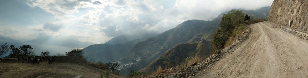 Road down to Santa Cruz la Laguna