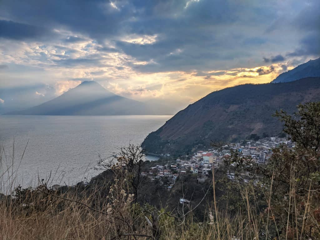 Sunset over Santa Cruz la Laguna