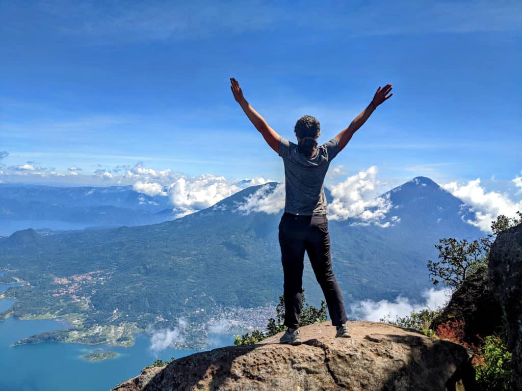 En la cima del volcán San Pedro