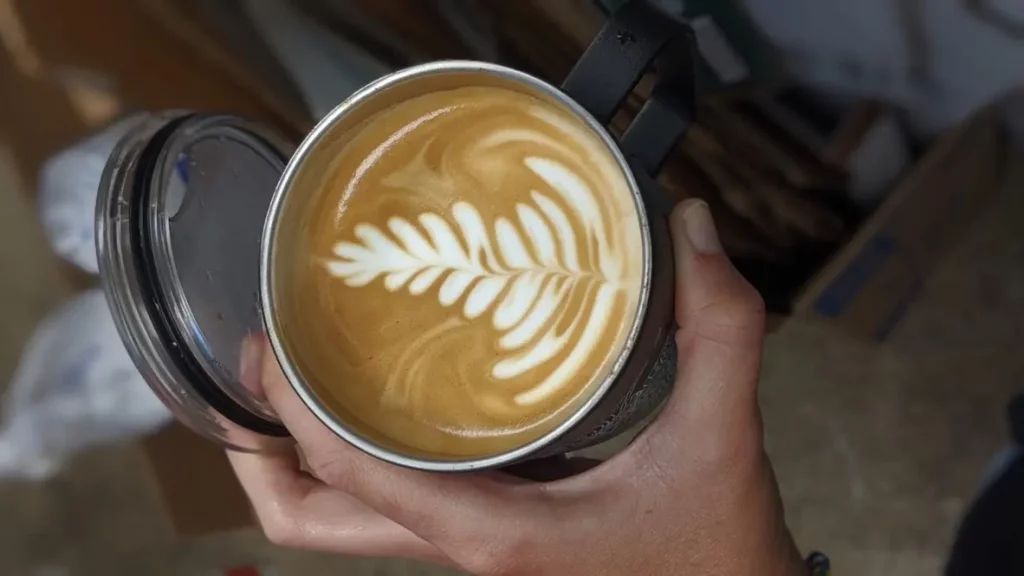 Café de Guatemala con arte latte